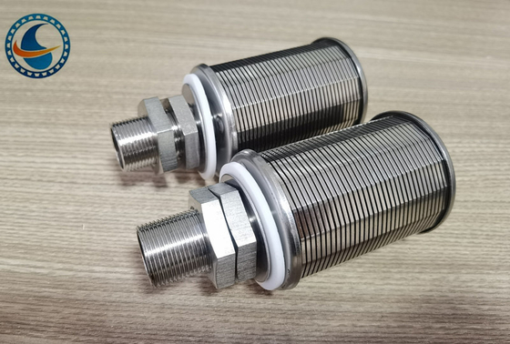 Wedge Wire Screen Filter 304 Stainless Steel Water Nozzle With M24 Threaded