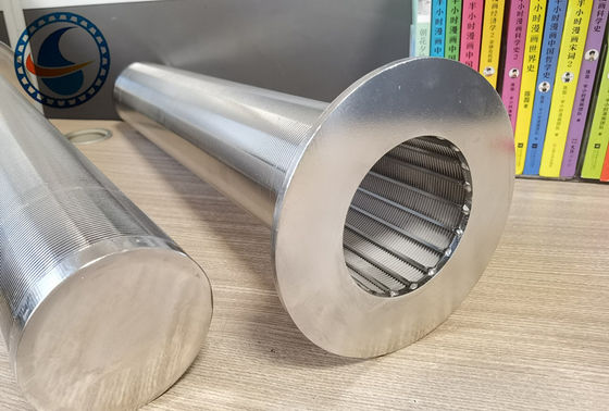 304 thép không gỉ gậy dựa trên khe liên tục Wedge Wire Mesh loại lọc từ bên ngoài đến bên trong hình dạng dây 3 * 4.6mm hình dạng V