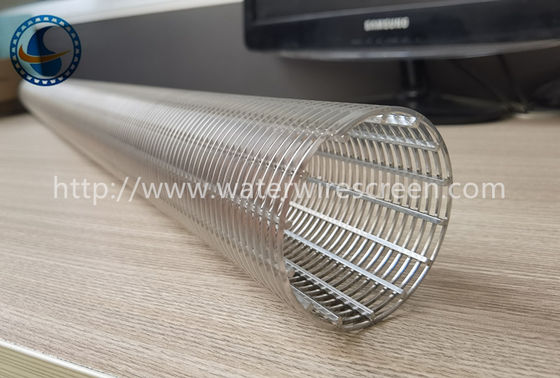 Ss304 Vòng quấn dây tinh khiết 2mm Khe nêm ống màn hình Ống phân cách chất lỏng rắn