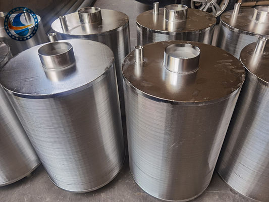 Bộ lọc dây nêm hình trụ có rãnh Bộ lọc rổ thép không gỉ 316l
