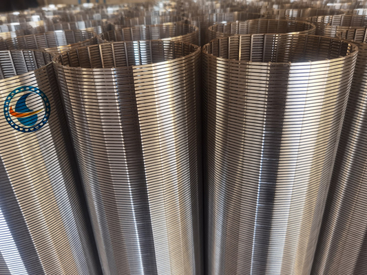 2507 Xi lanh lọc màn hình dây thép V song công với khe 0,13 ± 0,02mm