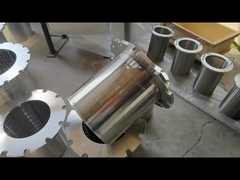 Thép không gỉ hàn 25μm Slinged Wedge Wire Screen Cylinder