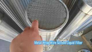 Bộ lọc chất lỏng màn hình dây bọc kim loại SS316L Khe 50μm